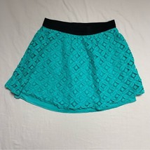 Teal Lace Skater Skirt Girl’s 8 Fall Holiday Party School Dance Formal  - £3.89 GBP