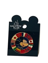 Disney World Vtg Pinback Button Pin Souvenir Mickey Mouse American Flag ... - £11.00 GBP