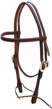 Horse Western Brown Leather Plain Horse Browband Headstall Bridle Tack 78209BR - $34.64