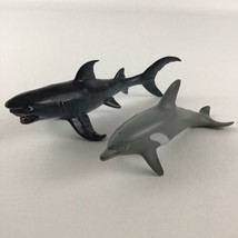Ocean 6&quot; Figures Lot Great White Shark Dolphin Marine Life Realistic Ani... - £19.45 GBP