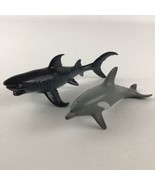 Ocean 6&quot; Figures Lot Great White Shark Dolphin Marine Life Realistic Ani... - £19.43 GBP