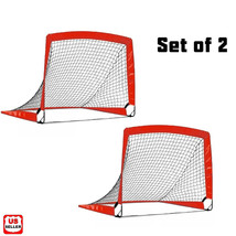 Soccer Goal Kids Soccer Net Set Carry Bag For Games And Training Backyar... - $64.99