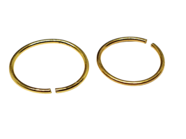 Nose Ring Tragus Septum 22g (0.6mm) 8mm / 10mm Sterling Silver 14k Gold ... - £9.03 GBP