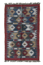 Village Traditional Art Runner Handmade Wool jute, Kilim Dhurrie Bohemian Rugs - £52.61 GBP+
