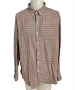 Van Heusen Men&#39;s LS Button Down Checked Flannel Shirt Multicolored XXL - $17.09
