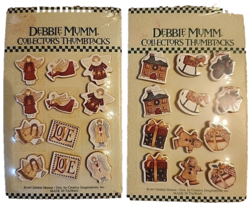 2 Packs 1997 Debbie Mumm 3/4 Inch Collectors Thumbtacks NEW Old Stock Vintage - £11.23 GBP