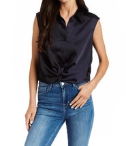 Drew natalie satin top in Navy - size L - £90.89 GBP