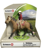 Schleich Horse Club Western Rider Girl Woman/ Quarter horse Mare 42112 New - £46.70 GBP