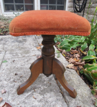 Antique piano stool CAST IRON &amp; WOOD felt &quot;TONK&quot; Chicago New York - £128.28 GBP