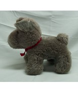 VINTAGE 1977 GUND GRAY PUPPY DOG W/ RED BOW 9&quot; Plush STUFFED ANIMAL Toy ... - €33,90 EUR