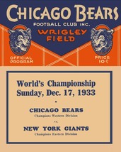 1933 CHICAGO BEARS vs NEW YORK GIANTS 8X10 PHOTO FOOTBALL PICTURE NFL NY - $4.94