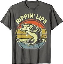 Fishing-Shirt Ripping Lips Funny Bass Fish Dad Adult Humor T-Shirt - £12.54 GBP+