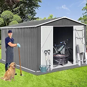 &amp; Outdoor Storage Clearance, Metal Anti-Corrosion Utility Tool House With Lockab - £641.24 GBP