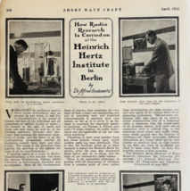 1932 Heinrich Hertz Radio Institute Berlin Advertisement Research Facili... - $465.49 MXN