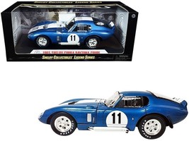 1965 Shelby Cobra Daytona Coupe #11 Blue Metallic with White Stripes 1/18 Dieca - £78.40 GBP