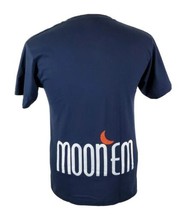 Vtg UW Wisconsin Moon&#39;em T-Shirt Blue 50/50 Single Stitch Medium Madison 90s Y2K - £11.95 GBP