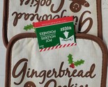 Set 2 Same Printed Kitchen Pot Holders (7&quot;x7&quot;) CHRISTMAS,GINGERBREAD COO... - £6.20 GBP