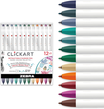 Assorted Dark Ink Colors, 0.6Mm Fine Point, Moisture Absorbing , 12-Pack... - $23.24