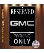 GMC Parking 8&quot;x12&quot; Brushed Aluminum and translucent Classy Black sign - £15.61 GBP