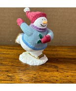 Snowman Figure Skating Figurine Plaster 4&quot; - $23.75