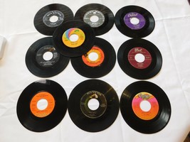 Lot of 10 Album Record vinyl 45&#39;s Linda Ronstadt, Dolly Parton, Grand Funk etc - £18.55 GBP