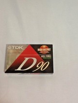 TDK D90 Audio Cassette Tape High Output Factory Sealed 90 Minutes - £5.58 GBP