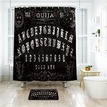 OUIJA Horror Table Shower Curtain Bath Mat Bathroom Waterproof Decorative - £18.07 GBP+