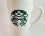 Starbucks 16oz Coffee Mug Tall White Green Siren Mermaid Logo Undated - $13.81