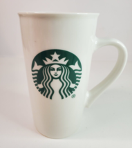 Starbucks 16oz Coffee Mug Tall White Green Siren Mermaid Logo Undated - £10.91 GBP