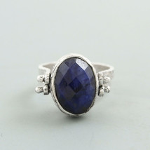 AAR Jewels Handmade Reversible Antique Ring 925 Sterling Silver Sapphire Gems - £38.41 GBP