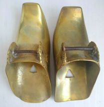 Vintage Pair of Ornate Conquistador Style Brass Horse Stirrups image 12