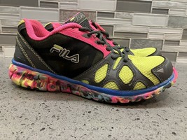 Fila Cool Max Rainbow Tie-Dye Womens Running Shoes Sneakers 7.5 Black Multicolor - £13.77 GBP