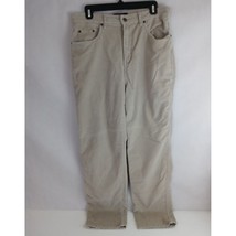 Bill Blass Jeans Stretch Women&#39;s Corduroy Tan Khaki Pants Size 12 Inseam 30&quot; - £15.16 GBP