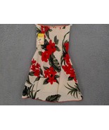 Favant Girls Butterfly Dress SZ 10 Cream Red Hibiscus Palm Elastic Front... - £11.98 GBP