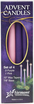 Christmas Advent Candle Set (Set of 4) - Made in the U.S.A. - 10 Inch Wax Taper  - $13.09