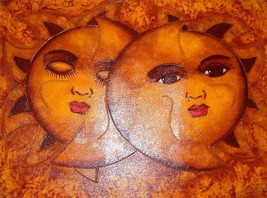 2003 TONY ALMONTE &quot;Eclispe&quot; Contemporary Love Romantic Art  Dominican Pai - £1,972.21 GBP