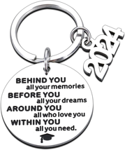 Graduation Gifts Class of 2024 for Him Her Inspirational Keychains High School C - £16.66 GBP