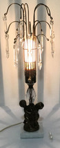 Vintage Hollywood  Regency Cherub Waterfall Prism Accent Lamp - $215.60