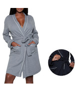 Women&#39;s Lightweight Cozy Soft Leisure Waffle Pattern Warm Self Tie Belte... - $57.43 CAD