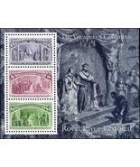 1992 Christopher Columbus Voyages, Souvenir Sheet of 3 Scott 2627 Mint F... - $6.24