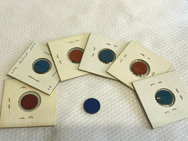 World War 2  WWII OPA Rationing Token Coins Lot Of (7) Seven Red And Blue - $39.95
