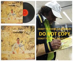 Johnny Mathis signed Love is Blue album, vinyl COA exact proof autographed - $197.99