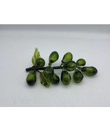 Vtg CLEAR Individually Hand Blown Glass Grapes Cluster mid-century moder... - $24.99