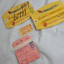 Northwest Orient Airlines LAX Vintage Airline Luggage Tag Claim Check Tag Lot - £14.55 GBP