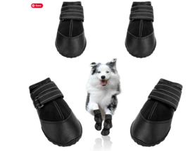 Dog Boots, Waterproof Shoes for Large Dogs Anti-Slip Rubber Sole, Paw Pr... - $14.85