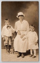 RPPC Landis Family Darling Boys with Mother Penn Park Studio PA Postcard G28 - £11.15 GBP