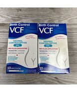 Lot of 2 - VCF Vaginal Contraceptive Gel, Pre-Filled Applicators 10ct Ex... - $32.55