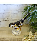 Courtly Bird Figurine Checked Songbird Song Bird Black And White Check D... - £40.80 GBP