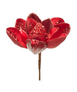 Red Velvet Magnolia Stem with Bead Accents (Set of 6) - $153.82