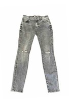 CAbi Womens High Skinny Jeans Gray Wash Distressed Denim Size 6 Boho #3939 - £17.70 GBP